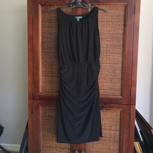 Ralph Lauren LBD midi length black cocktail dress